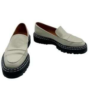 ATP Atelier Manduria Platform Loafers Lug Sole Leather Sage Size EU 37 US 7